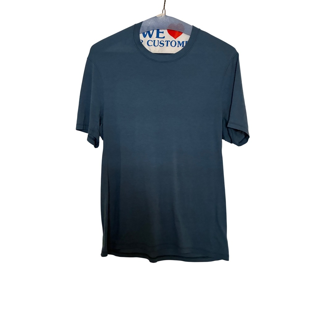 Lululemon Short Sleeve Tee Mens Size M Dusty Blue Athliesure Activewear Hiking